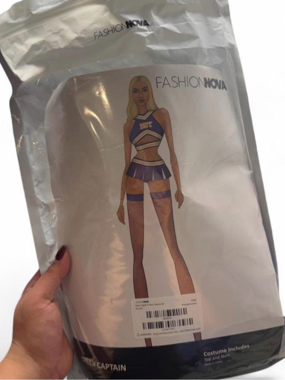 Fashion Nova Purple and Gold Cheer Captain Costume